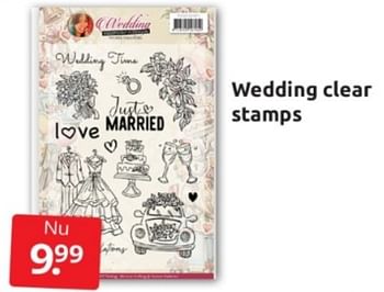 Aanbiedingen Wedding clear stamps - Huismerk - Boekenvoordeel - Geldig van 15/04/2023 tot 23/04/2023 bij Boekenvoordeel