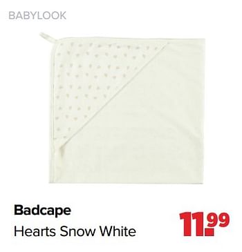 Aanbiedingen Babylook badcape hearts snow white - Baby look - Geldig van 03/04/2023 tot 29/04/2023 bij Baby-Dump