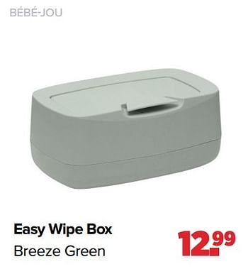 Aanbiedingen Bébé-jou easy wipe box breeze green - Bebe-jou - Geldig van 03/04/2023 tot 29/04/2023 bij Baby-Dump