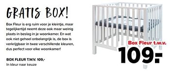 Aanbiedingen Box fleur t.w.v. - Huismerk - Baby-Dump - Geldig van 03/04/2023 tot 29/04/2023 bij Baby-Dump