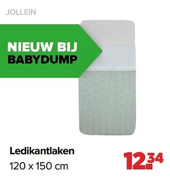 Aanbiedingen Jollein ledikantlaken - Jollein - Geldig van 03/04/2023 tot 29/04/2023 bij Baby-Dump