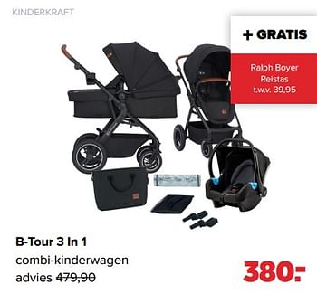Aanbiedingen Kinderkraft b-tour 3 in 1 combi-kinderwagen - Kinderkraft - Geldig van 03/04/2023 tot 29/04/2023 bij Baby-Dump
