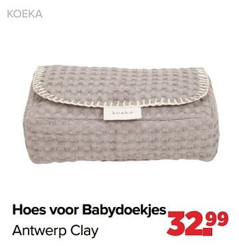 Aanbiedingen Koeka hoes voor babydoekjes antwerp clay - Koeka - Geldig van 03/04/2023 tot 29/04/2023 bij Baby-Dump