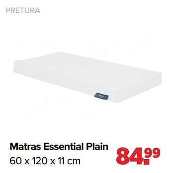 Aanbiedingen Pretura matras essential plain - Pretura  - Geldig van 03/04/2023 tot 29/04/2023 bij Baby-Dump