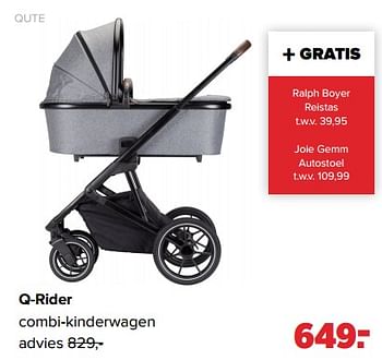 Aanbiedingen Qute q-rider combi-kinderwagen - Qute  - Geldig van 03/04/2023 tot 29/04/2023 bij Baby-Dump
