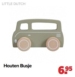Aanbiedingen Little dutch houten busje - Little Dutch - Geldig van 03/04/2023 tot 29/04/2023 bij Baby-Dump