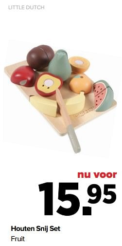 Aanbiedingen Little dutch houten snij set fruit - Little Dutch - Geldig van 03/04/2023 tot 29/04/2023 bij Baby-Dump