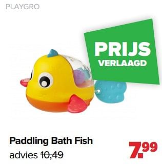 Aanbiedingen Playgro paddling bath fish - Playgro - Geldig van 03/04/2023 tot 29/04/2023 bij Baby-Dump