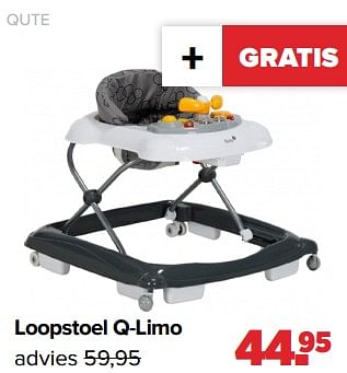 Aanbiedingen Qute loopstoel q-limo - Qute  - Geldig van 03/04/2023 tot 29/04/2023 bij Baby-Dump