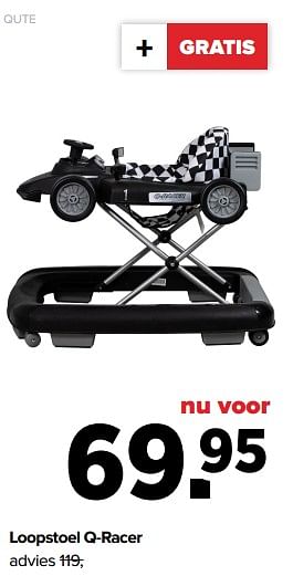 Aanbiedingen Qute loopstoel q-racer - Qute  - Geldig van 03/04/2023 tot 29/04/2023 bij Baby-Dump