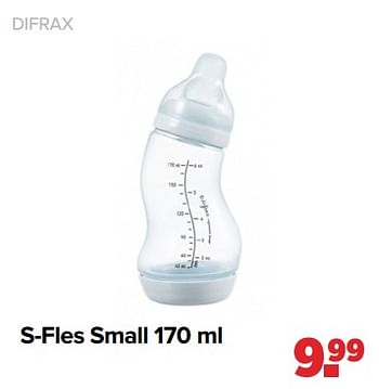 Aanbiedingen Difrax s-fles small - Difrax - Geldig van 03/04/2023 tot 29/04/2023 bij Baby-Dump