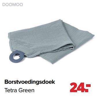 Aanbiedingen Doomoo borstvoedingsdoek tetra green - Doomoo - Geldig van 03/04/2023 tot 29/04/2023 bij Baby-Dump