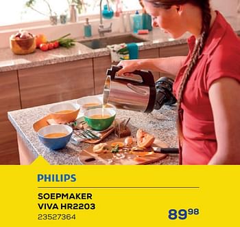 Aanbiedingen Philips soepmaker viva hr2203 - Philips - Geldig van 21/04/2023 tot 19/05/2023 bij Supra Bazar