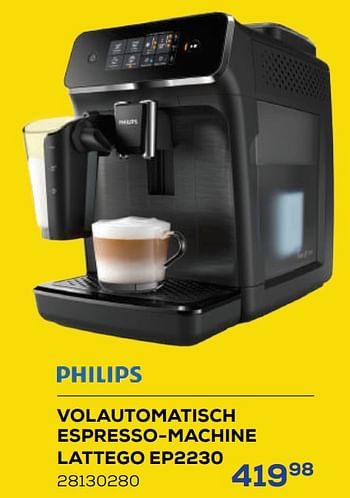 Aanbiedingen Philips volautomatisch espresso-machine lattego ep2230 - Philips - Geldig van 21/04/2023 tot 19/05/2023 bij Supra Bazar