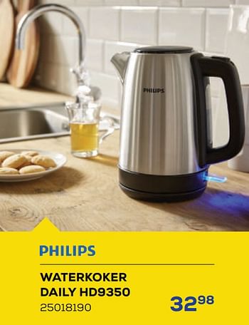 Aanbiedingen Philips waterkoker daily hd9350 - Philips - Geldig van 21/04/2023 tot 19/05/2023 bij Supra Bazar