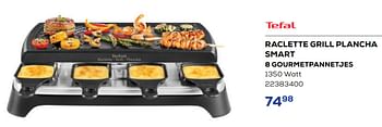 Aanbiedingen Tefal raclette grill plancha smart - Tefal - Geldig van 21/04/2023 tot 19/05/2023 bij Supra Bazar