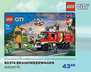 Aanbiedingen 60374 brandweerwagen - Lego - Geldig van 21/04/2023 tot 19/05/2023 bij Supra Bazar