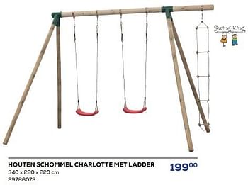 Aanbiedingen Houten schommel charlotte met ladder - Swing King - Geldig van 21/04/2023 tot 19/05/2023 bij Supra Bazar