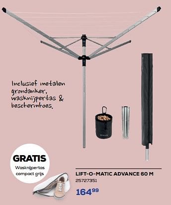 Aanbiedingen Lift-o-matic advance - Brabantia - Geldig van 21/04/2023 tot 19/05/2023 bij Supra Bazar