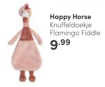 Aanbiedingen Happy horse knuffeldoekje flamingo fiddle - Happy Horse - Geldig van 23/04/2023 tot 29/04/2023 bij Baby & Tiener Megastore