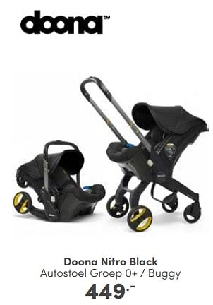 Aanbiedingen Doona nitro black autostoel - buggy - Doona - Geldig van 23/04/2023 tot 29/04/2023 bij Baby & Tiener Megastore