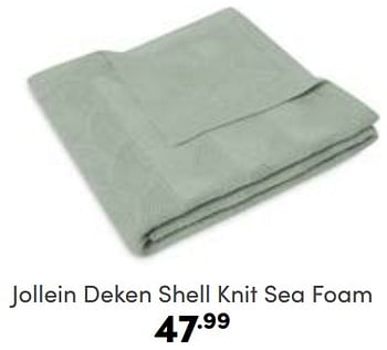 Aanbiedingen Jollein deken shell knit sea foam - Jollein - Geldig van 23/04/2023 tot 29/04/2023 bij Baby & Tiener Megastore