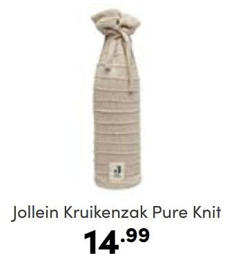 Aanbiedingen Jollein kruikenzak pure knit - Jollein - Geldig van 23/04/2023 tot 29/04/2023 bij Baby & Tiener Megastore