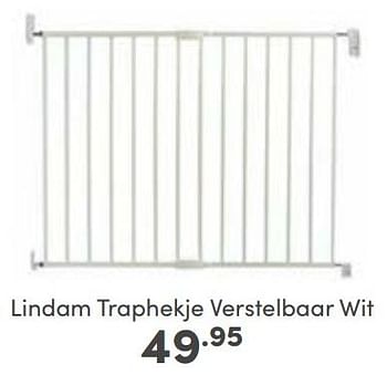 Aanbiedingen Lindam traphekje verstelbaar wit - Lindam - Geldig van 23/04/2023 tot 29/04/2023 bij Baby & Tiener Megastore