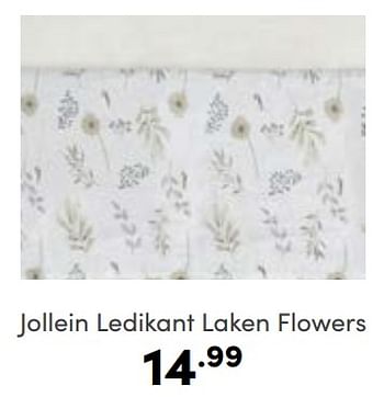 Aanbiedingen Jollein ledikant laken flowers - Jollein - Geldig van 23/04/2023 tot 29/04/2023 bij Baby & Tiener Megastore
