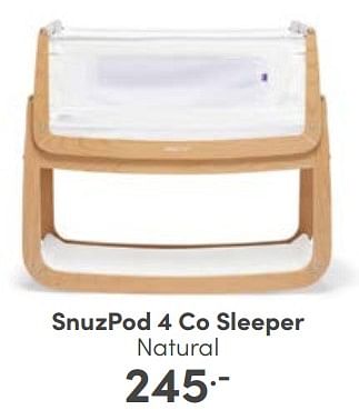 Aanbiedingen Snuzpod 4 co sleeper natural - SNÃœZ - Geldig van 23/04/2023 tot 29/04/2023 bij Baby & Tiener Megastore