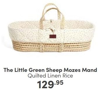 Aanbiedingen The little green sheep mozes mand quilted linen rice - The Little Green Sheep - Geldig van 23/04/2023 tot 29/04/2023 bij Baby & Tiener Megastore