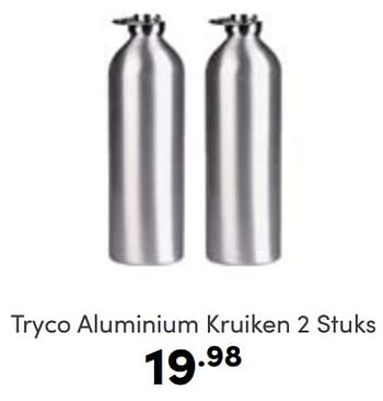 Aanbiedingen Tryco aluminium kruiken - Tryco - Geldig van 23/04/2023 tot 29/04/2023 bij Baby & Tiener Megastore