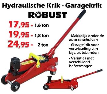 Aanbiedingen Hydraulische krik - garagekrik - ROBUST - Geldig van 13/04/2023 tot 17/05/2023 bij Itek