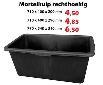 Aanbiedingen Mortelkuip rechthoekig - Huismerk - Itek - Geldig van 13/04/2023 tot 17/05/2023 bij Itek