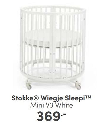 Aanbiedingen Stokke wiegje sleepi mini v3 white - Stokke - Geldig van 23/04/2023 tot 29/04/2023 bij Baby & Tiener Megastore