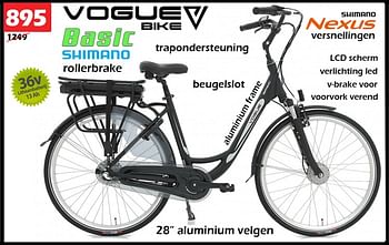 Aanbiedingen Vogue bike basic - Vogue Bike - Geldig van 13/04/2023 tot 17/05/2023 bij Itek