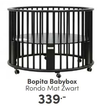 Aanbiedingen Bopita babybox rondo mat zwart - Bopita - Geldig van 23/04/2023 tot 29/04/2023 bij Baby & Tiener Megastore