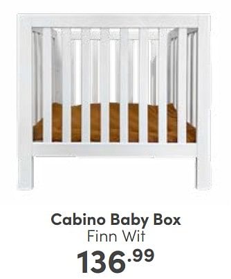 Aanbiedingen Cabino baby box finn wit - Cabino - Geldig van 23/04/2023 tot 29/04/2023 bij Baby & Tiener Megastore