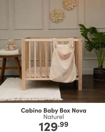 Aanbiedingen Cabino baby box nova naturel - Cabino - Geldig van 23/04/2023 tot 29/04/2023 bij Baby & Tiener Megastore