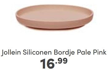 Aanbiedingen Jollein siliconen bordje pale pink - Jollein - Geldig van 23/04/2023 tot 29/04/2023 bij Baby & Tiener Megastore