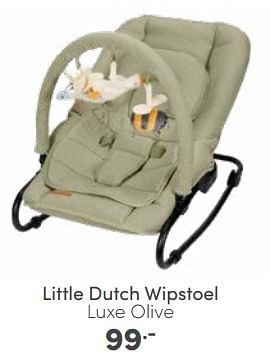 Aanbiedingen Little dutch wipstoel luxe olive - Little Dutch - Geldig van 23/04/2023 tot 29/04/2023 bij Baby & Tiener Megastore
