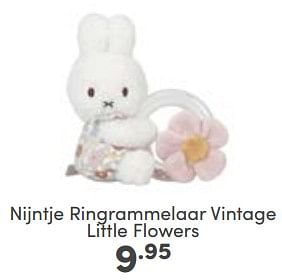 Aanbiedingen Nijntje ringrammelaar vintage little flowers - Nijntje - Geldig van 23/04/2023 tot 29/04/2023 bij Baby & Tiener Megastore