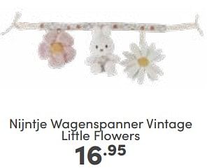 Aanbiedingen Nijntje wagenspanner vintage little flowers - Nijntje - Geldig van 23/04/2023 tot 29/04/2023 bij Baby & Tiener Megastore