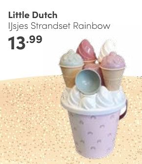 Aanbiedingen Little dutch ijsjes strandset rainbow - Little Dutch - Geldig van 23/04/2023 tot 29/04/2023 bij Baby & Tiener Megastore