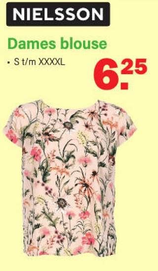 Aanbiedingen Dames blouse - Nielsson - Geldig van 24/04/2023 tot 13/05/2023 bij Van Cranenbroek