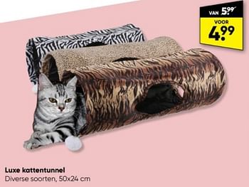 Aanbiedingen Luxe kattentunnel - Huismerk - Big Bazar - Geldig van 24/04/2023 tot 07/05/2023 bij Big Bazar