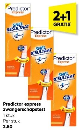 Aanbiedingen Predictor express zwangerschapstest - Predictor - Geldig van 24/04/2023 tot 07/05/2023 bij Big Bazar