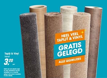 Aanbiedingen Tapijt + vinyl - Huismerk - Kwantum - Geldig van 11/05/2023 tot 14/05/2023 bij Kwantum