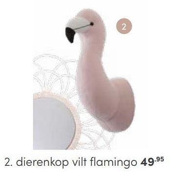 Aanbiedingen Dierenkop vilt flamingo - Huismerk - Baby &amp; Tiener Megastore - Geldig van 30/04/2023 tot 13/05/2023 bij Baby & Tiener Megastore