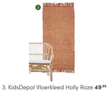 Aanbiedingen Kidsdepot vloerkleed holly roze - KidsDepot  - Geldig van 30/04/2023 tot 13/05/2023 bij Baby & Tiener Megastore